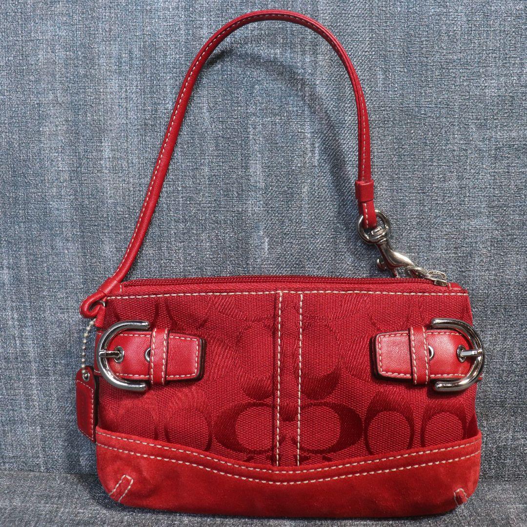 バッグ Coach SOHO Accessory Pouch Hand Bag Red