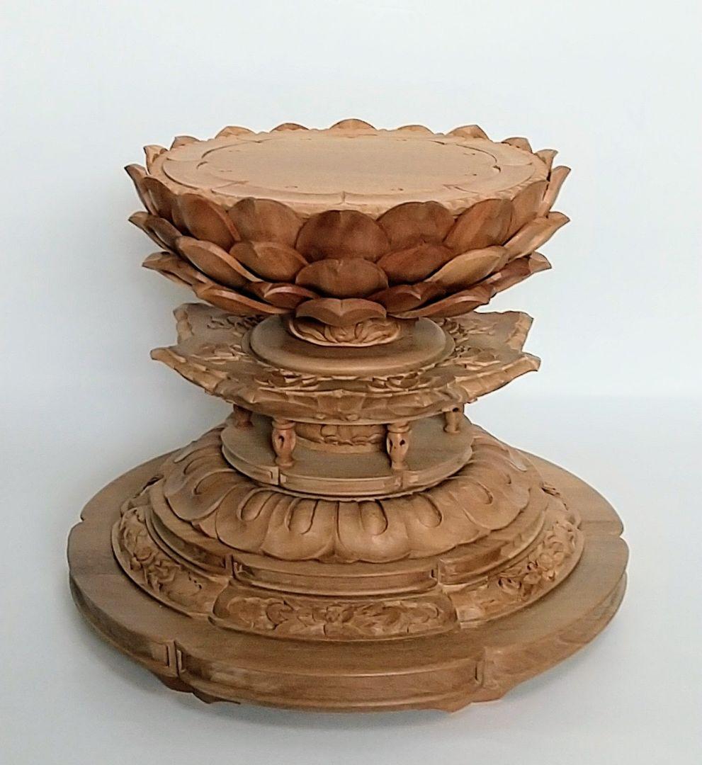 円台座のみ 坐像用#489 ◆白檀 木彫 仏像付属品