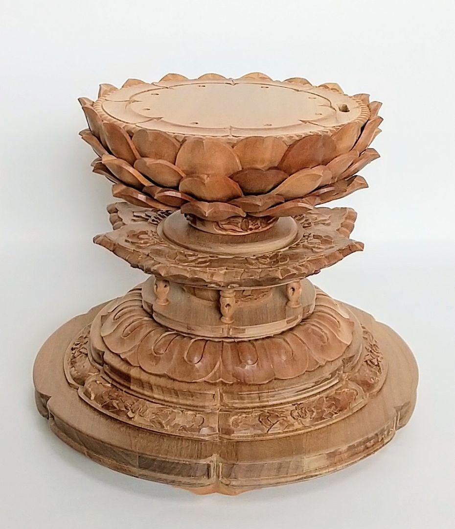 円台座のみ 坐像用#489 ◆白檀 木彫 仏像付属品