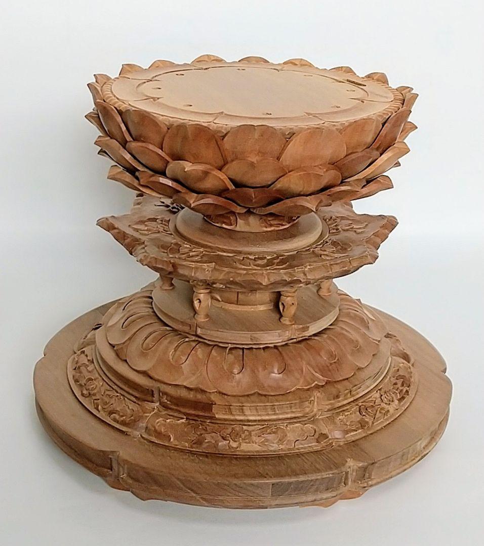 円台座のみ 坐像用#489 ◆白檀 木彫 仏像付属品