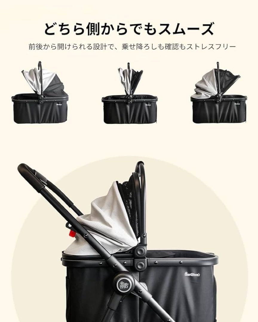 【限定1】ペットカート キャリーカート 分離型 4輪 折りたたみ耐重15kg