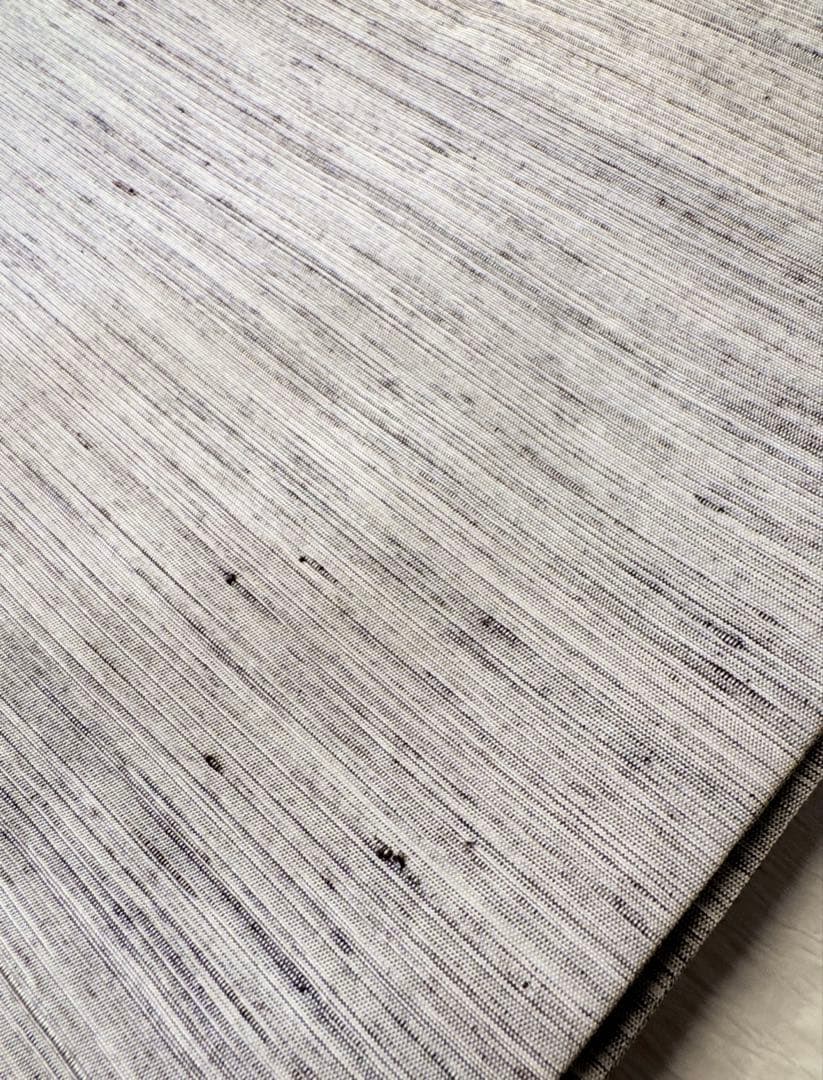 【未使用　お仕立て上り】　正絹　名古屋帯　紬地　型染めに相良刺繍　華唐草