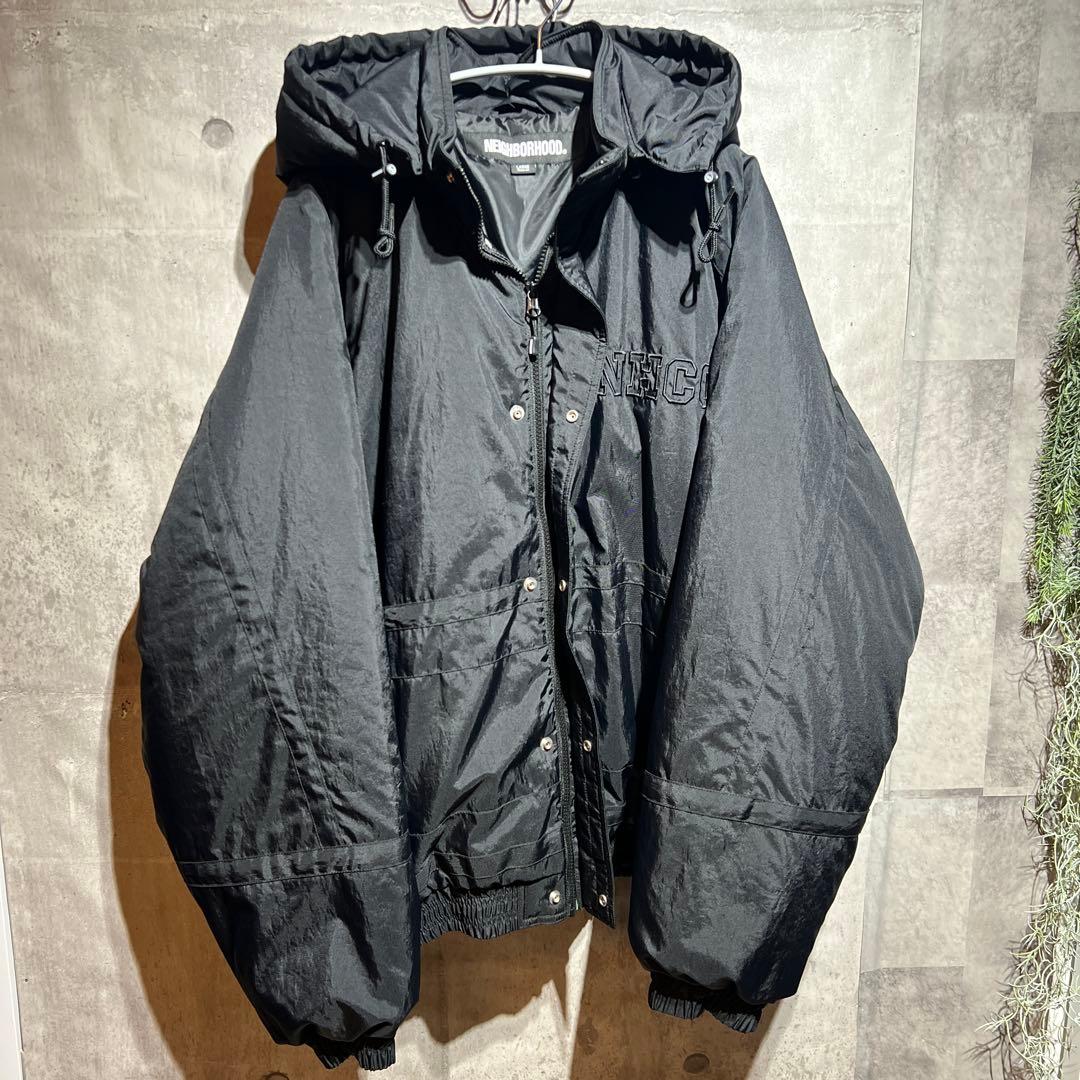 ネイバーフッドNEIGHBORHOOD 黒ブラックフード付きジャケット Lサイズ