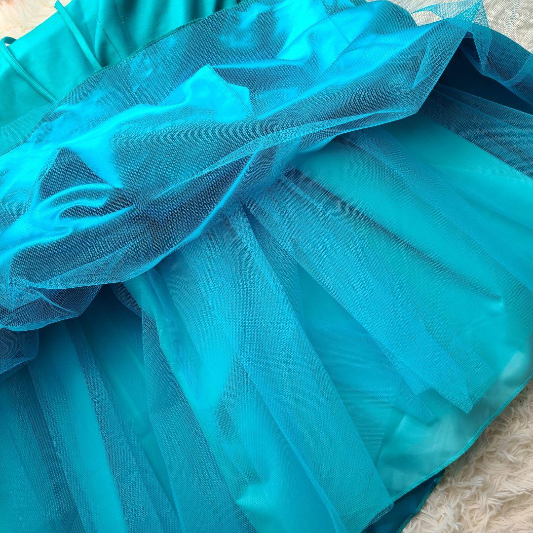 ✨️美品・希少✨️AIMER ドレス ロング チュール レース エメラルド M