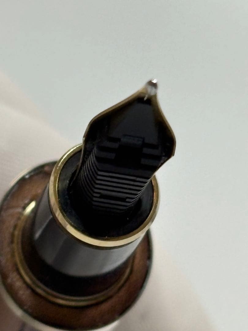 【稀少】セーラー万年筆 長原宣義 ペン先 21K 煤竹 純金プレート 竹取物語