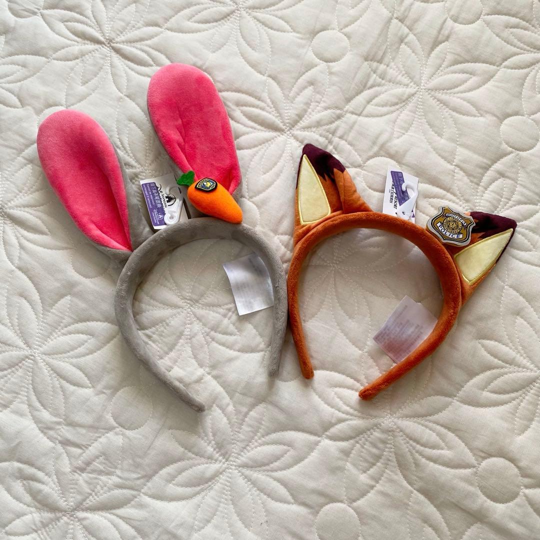 新品正規品✨ 上海ディズニー ズートピア カチューシャ ニック&ジュディ