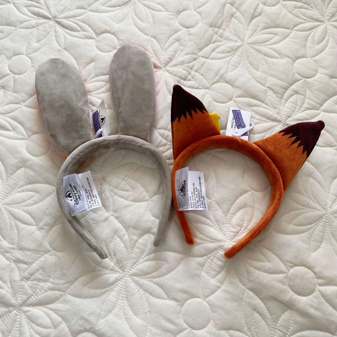 新品正規品✨ 上海ディズニー ズートピア カチューシャ ニック&ジュディ