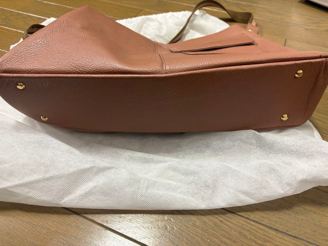 美品アタオ ショルダーバッグ エルビィelvy ピンクベージュ ATAO