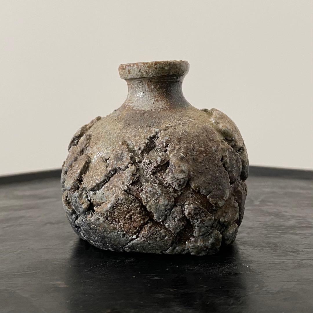 備前焼 原田拾六 「備前乱張小徳利」