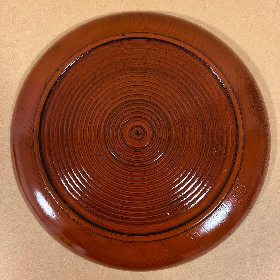 未使用 輪島塗 市中屋 木製漆器 丸盆 2客 茶道具 煎茶道具 正月