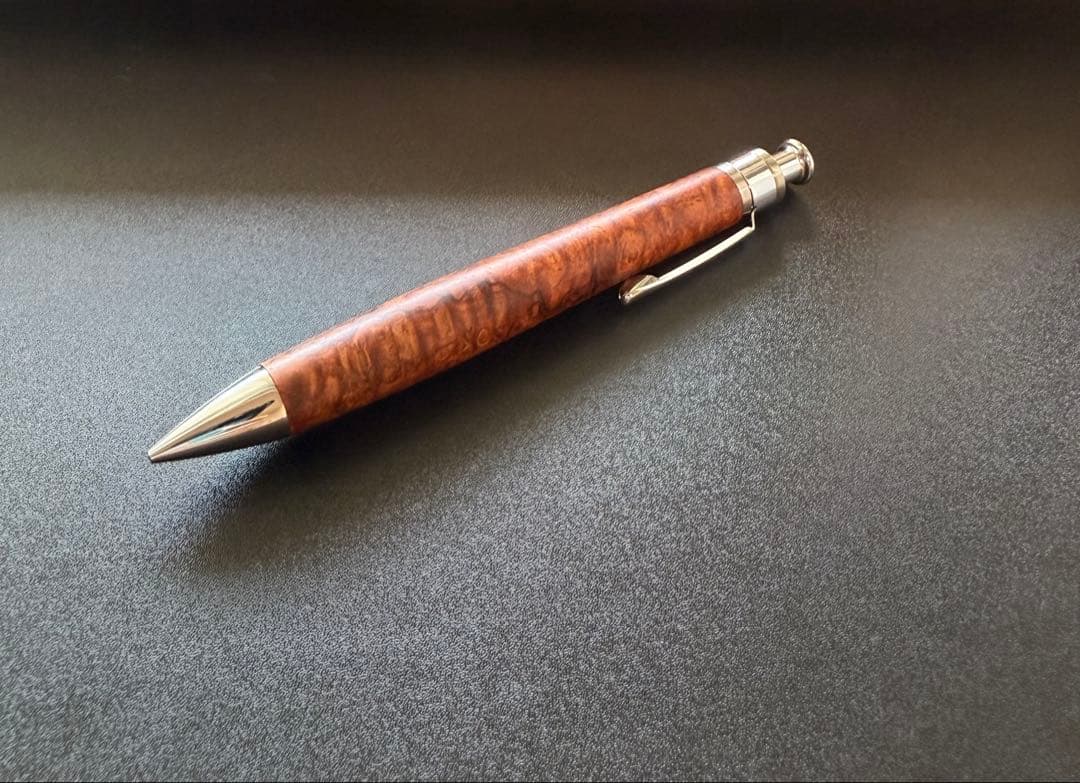 【新品未使用】工房楔 シャーペン0.5mmペンシルコルタ楔 花梨こぶ杢 木軸ペン