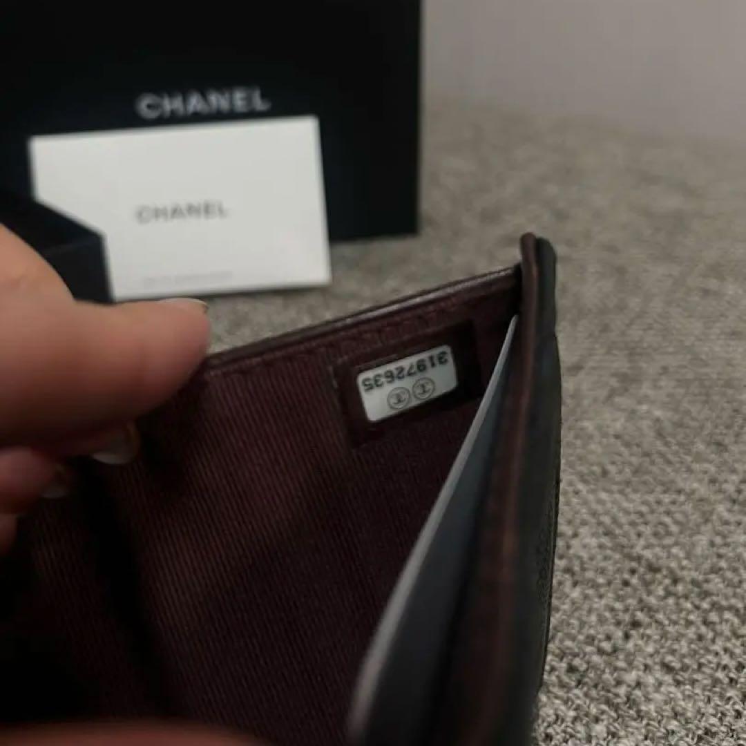 【人気】CHANEL 三つ折り財布 ブラック