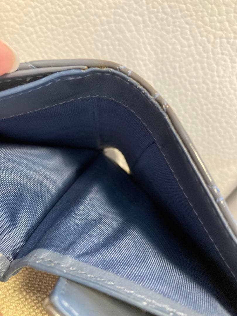 Dior ブルー 三つ折り財布