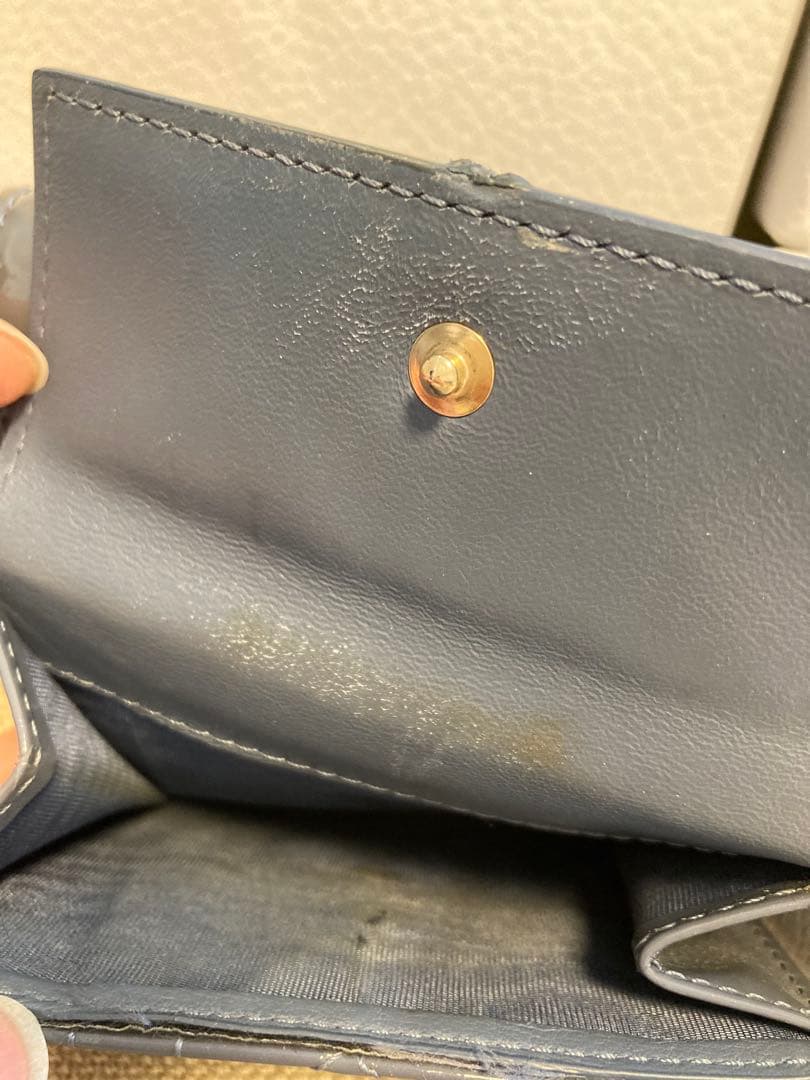 Dior ブルー 三つ折り財布