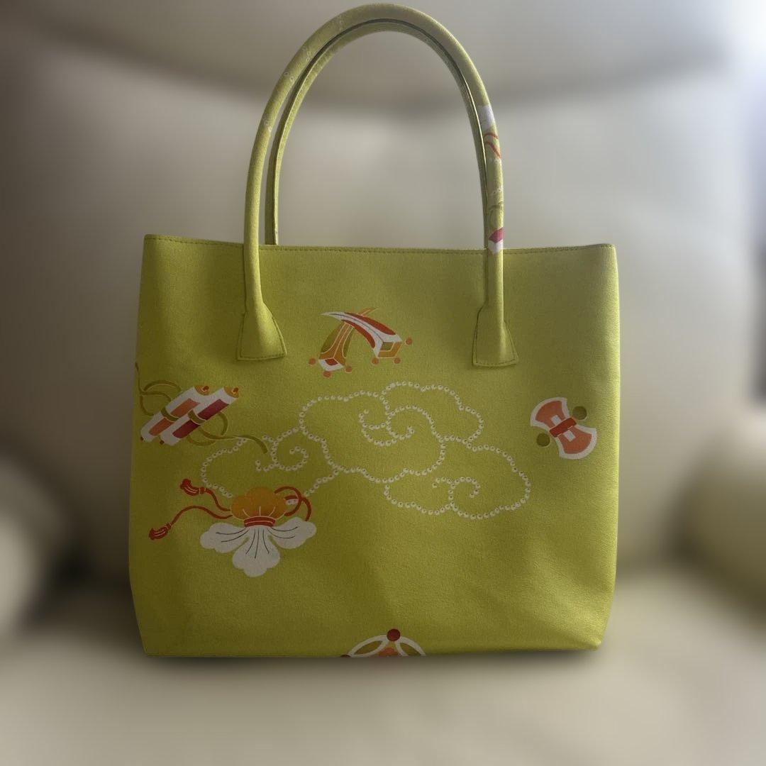 和装用トートバッグ 志ま亀宝づくし模様