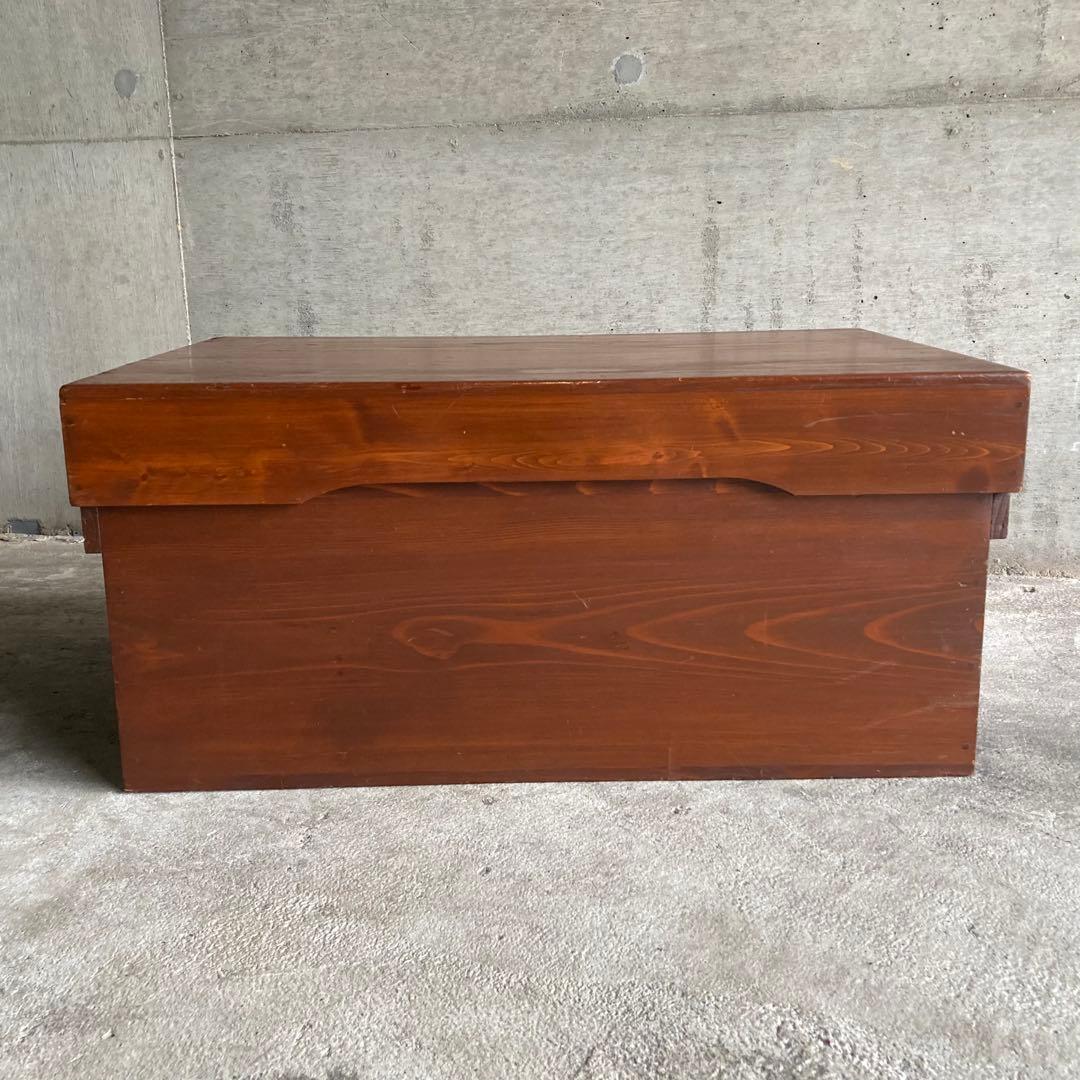 古い木箱 木製 ケース ボックス 飾り台 置物台 展示台 大型 収納 昭和レトロ