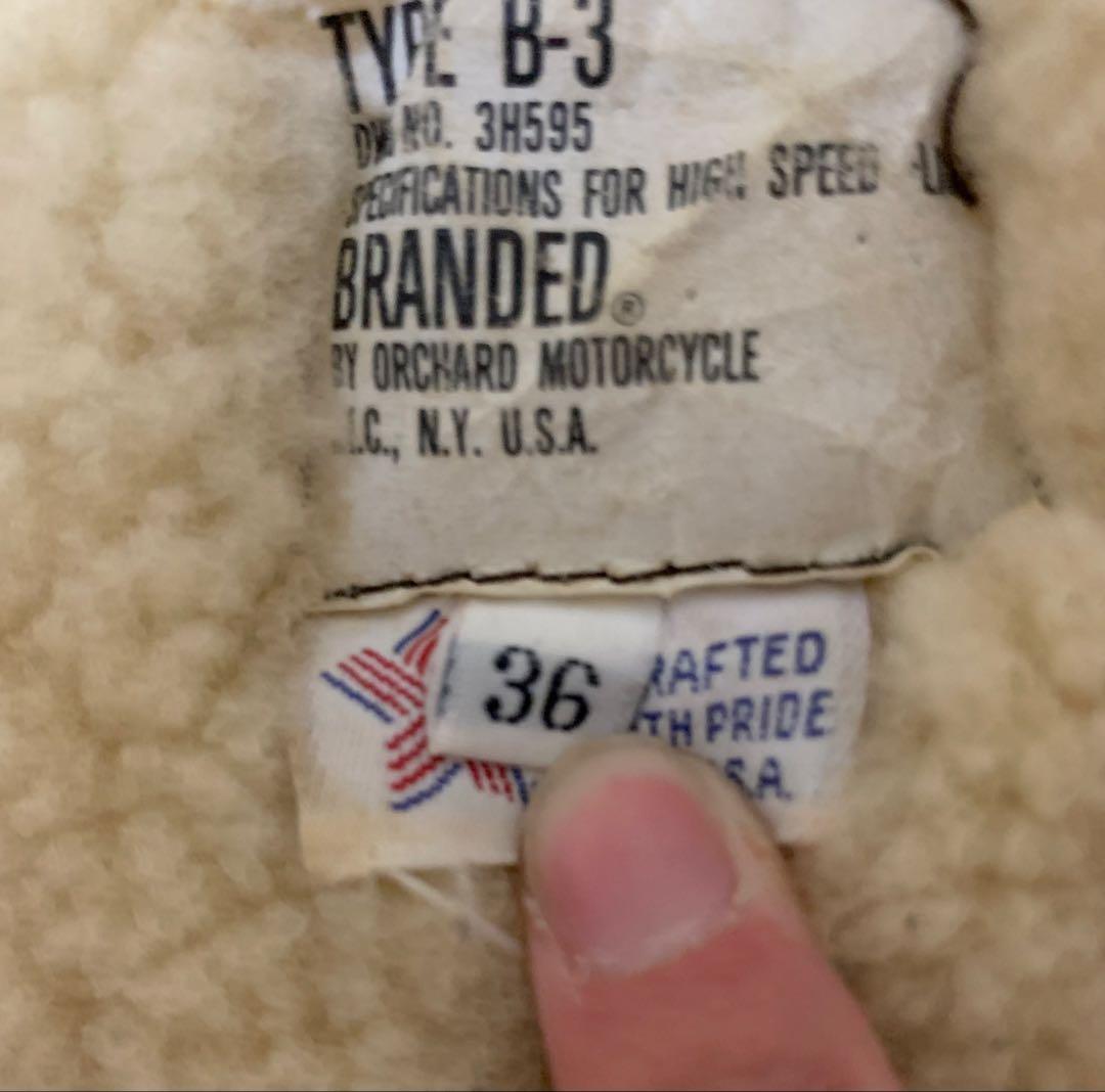 USA製 古着 B-3 ムートンフライトジャケット サイズ36