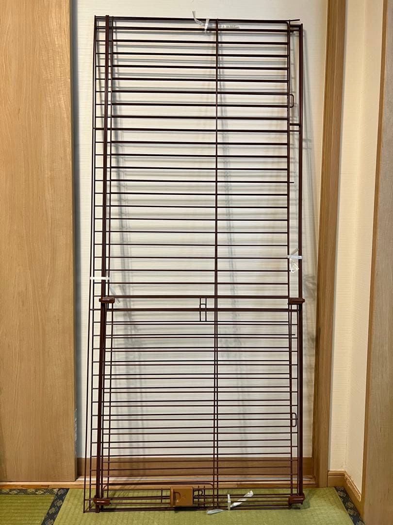 ペット用お掃除簡単サークル 150-80 ブラウン