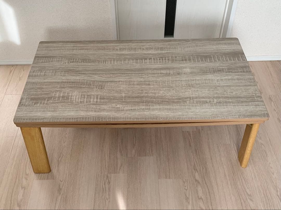 【最終値下げ】折れ脚こたつ 天板リバーシブル 60cm×105cm 送料込み