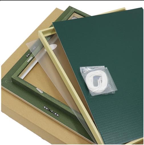 アクリル画　原画　「オータムフィールド03」額縁付　F4サイズ　キャンバス