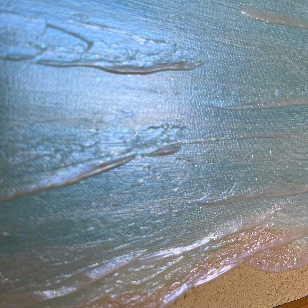 海景 海の風景画 アクリル絵具 テクスチャーアート seaart 海の絵