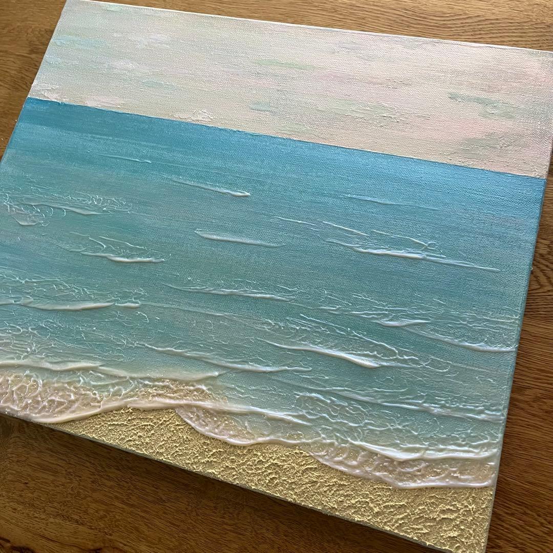 海景 海の風景画 アクリル絵具 テクスチャーアート seaart 海の絵
