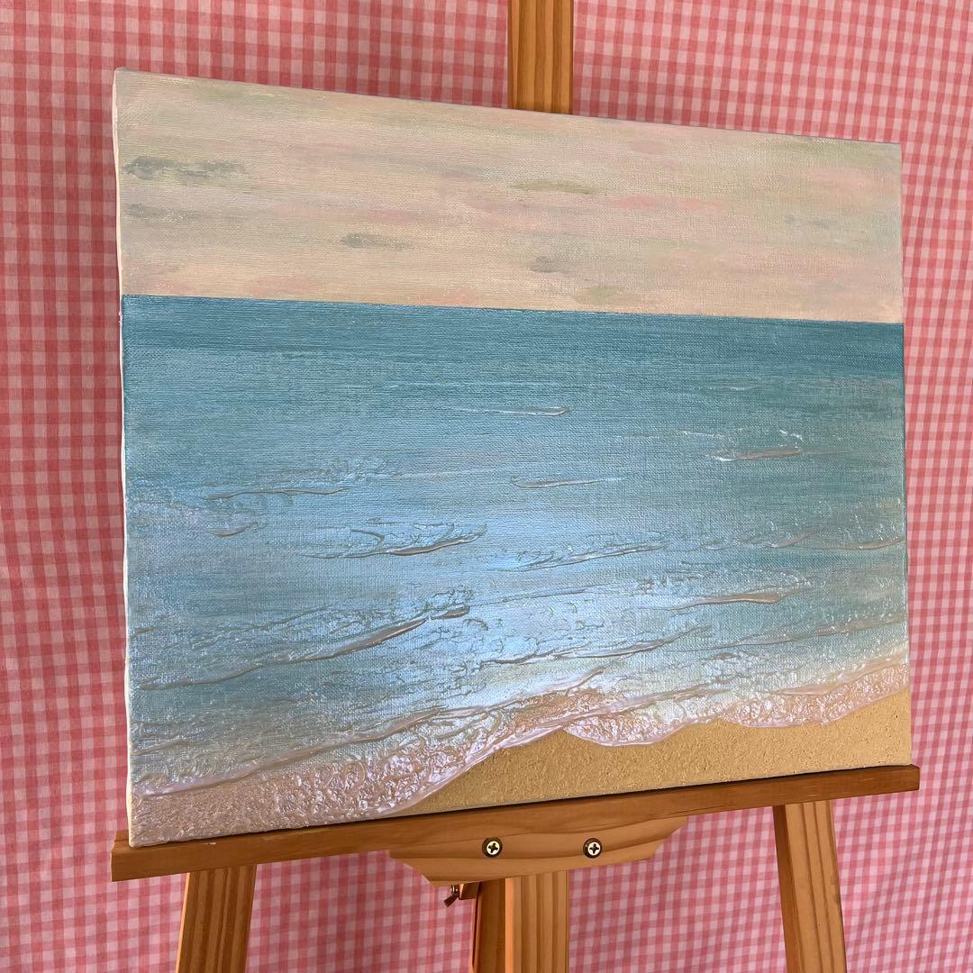 海景 海の風景画 アクリル絵具 テクスチャーアート seaart 海の絵