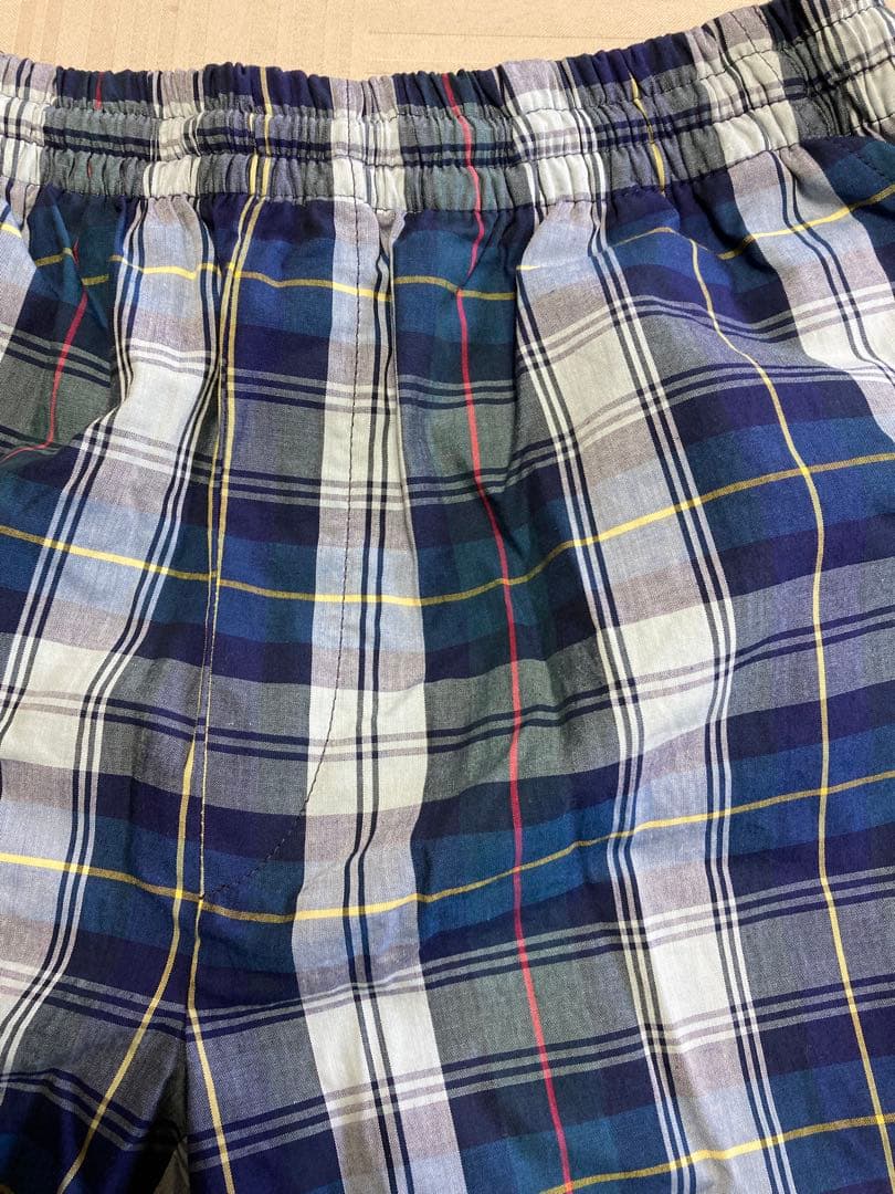 未使用品 GUCCI ネイビー系チェック 水着 ショートパンツ