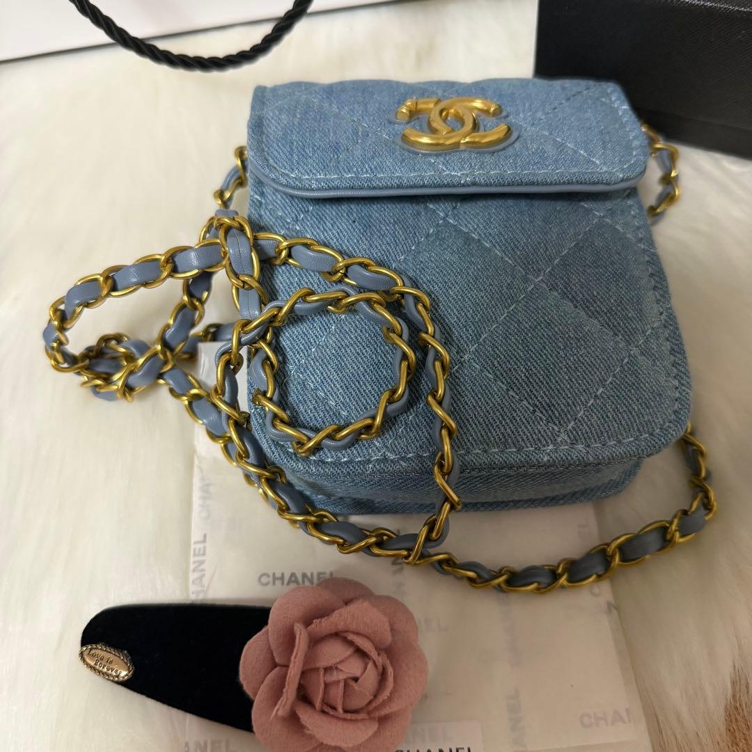CHANEL シャネル　ノベルティ　デニム ミニキルティング ショルダーバッグ