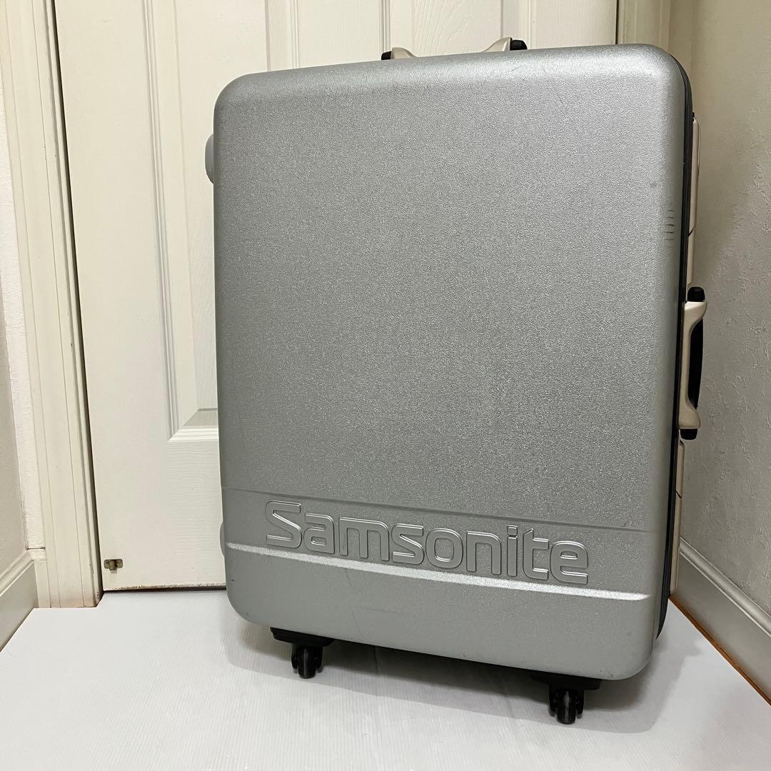 良品　サムソナイト　ピギーバック　スーツケース　105L　シルバー　出張　旅行