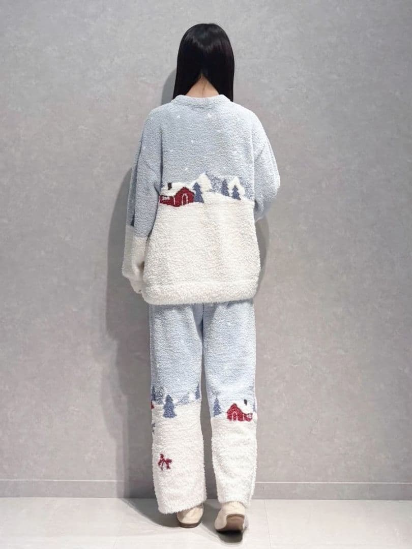 新品タグ付✨ジェラートピケ【HOLIDAY】スキーベアジャガードロングパンツ