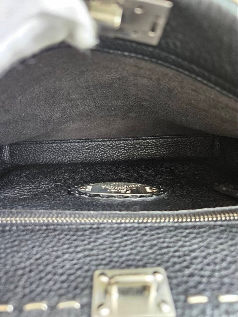 【美品】FENDI セレリア ピーカブー フィットミニ レザー2WAYブラック