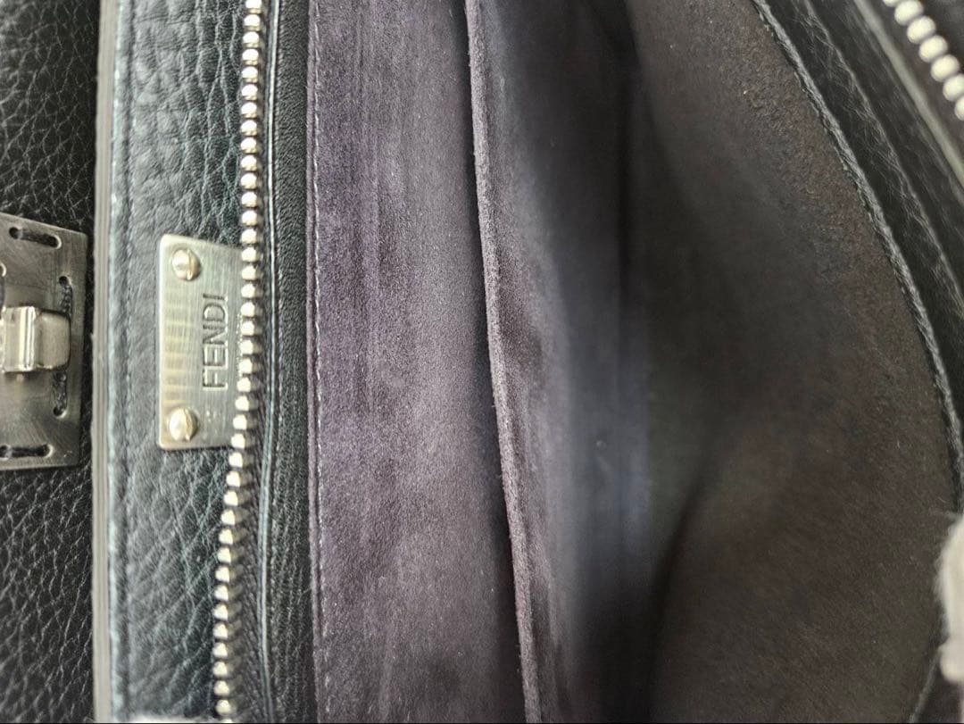 【美品】FENDI セレリア ピーカブー フィットミニ レザー2WAYブラック