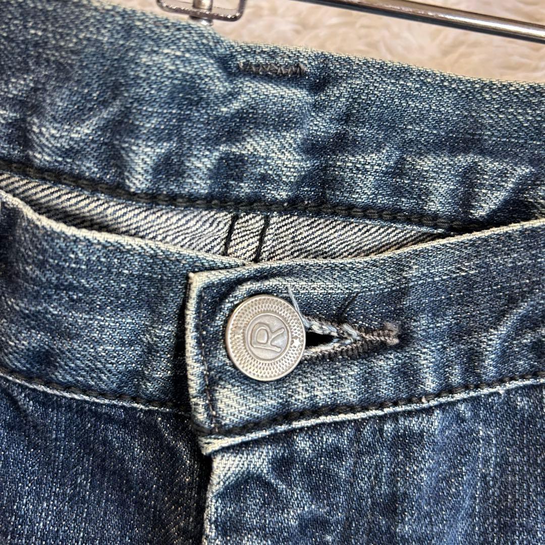 極美品 希少 45rpm デニムスカート インディゴ染め 45R刺繍 リメイク