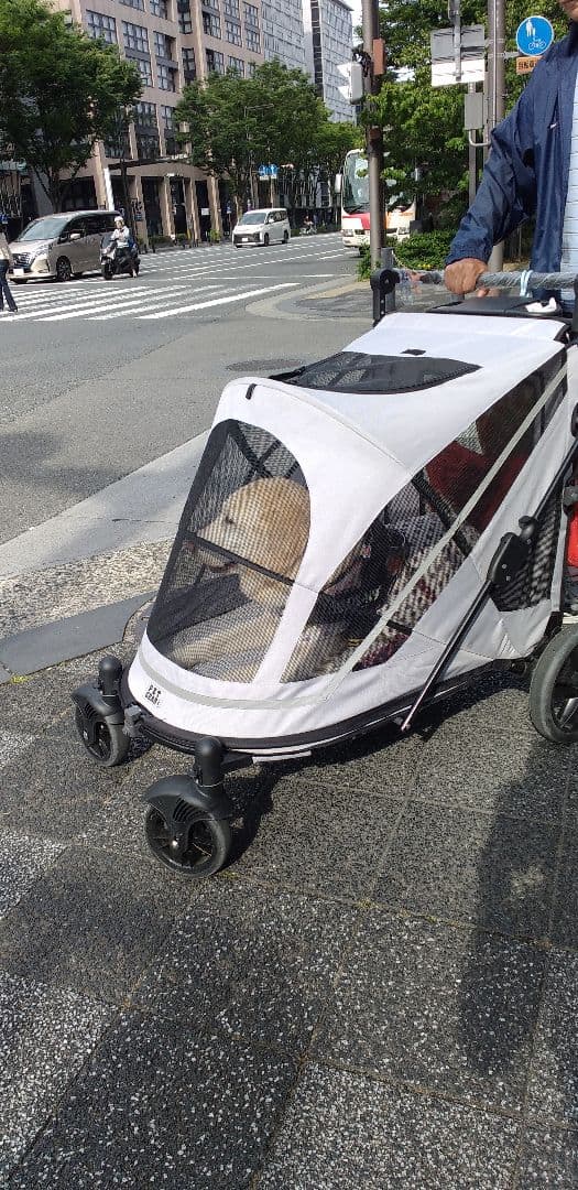 折りたたみ式ドッグカーグレー