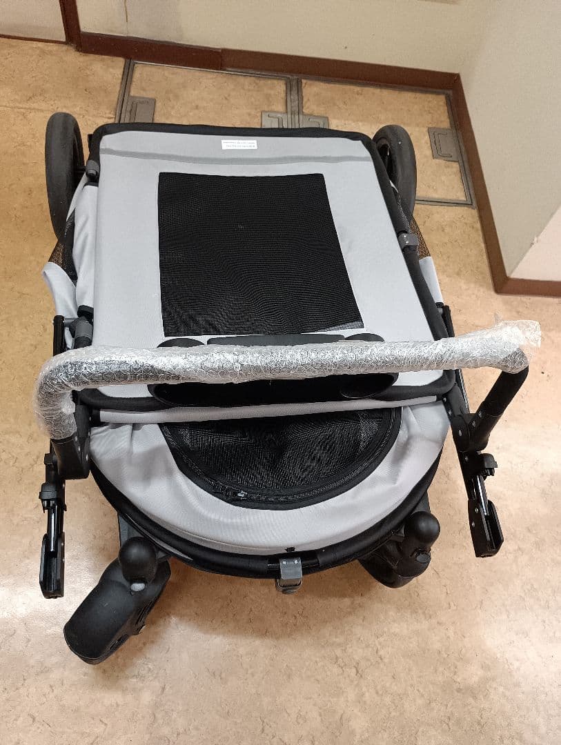 折りたたみ式ドッグカーグレー