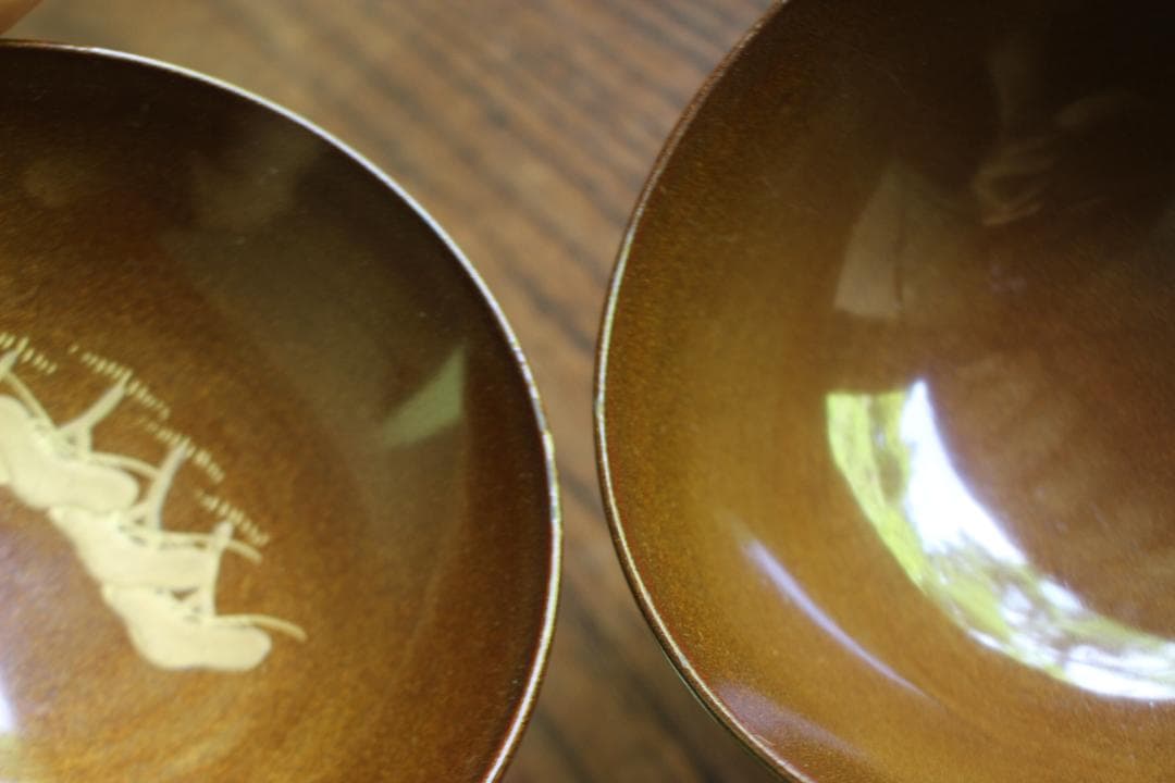 時代逸品！時代総梨地に優美な山水楼閣蒔絵の映えるお椀5点（検輪島塗蒔絵椀懐石椀