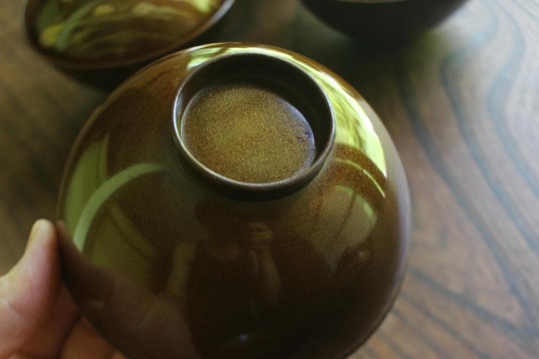 時代逸品！時代総梨地に優美な山水楼閣蒔絵の映えるお椀5点（検輪島塗蒔絵椀懐石椀