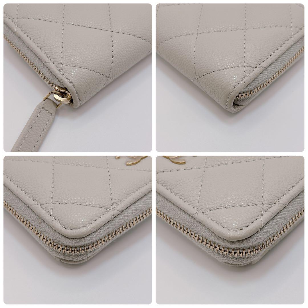 レア色！ ほぼ未使用 シャネル マトラッセ ココマーク ジップパース