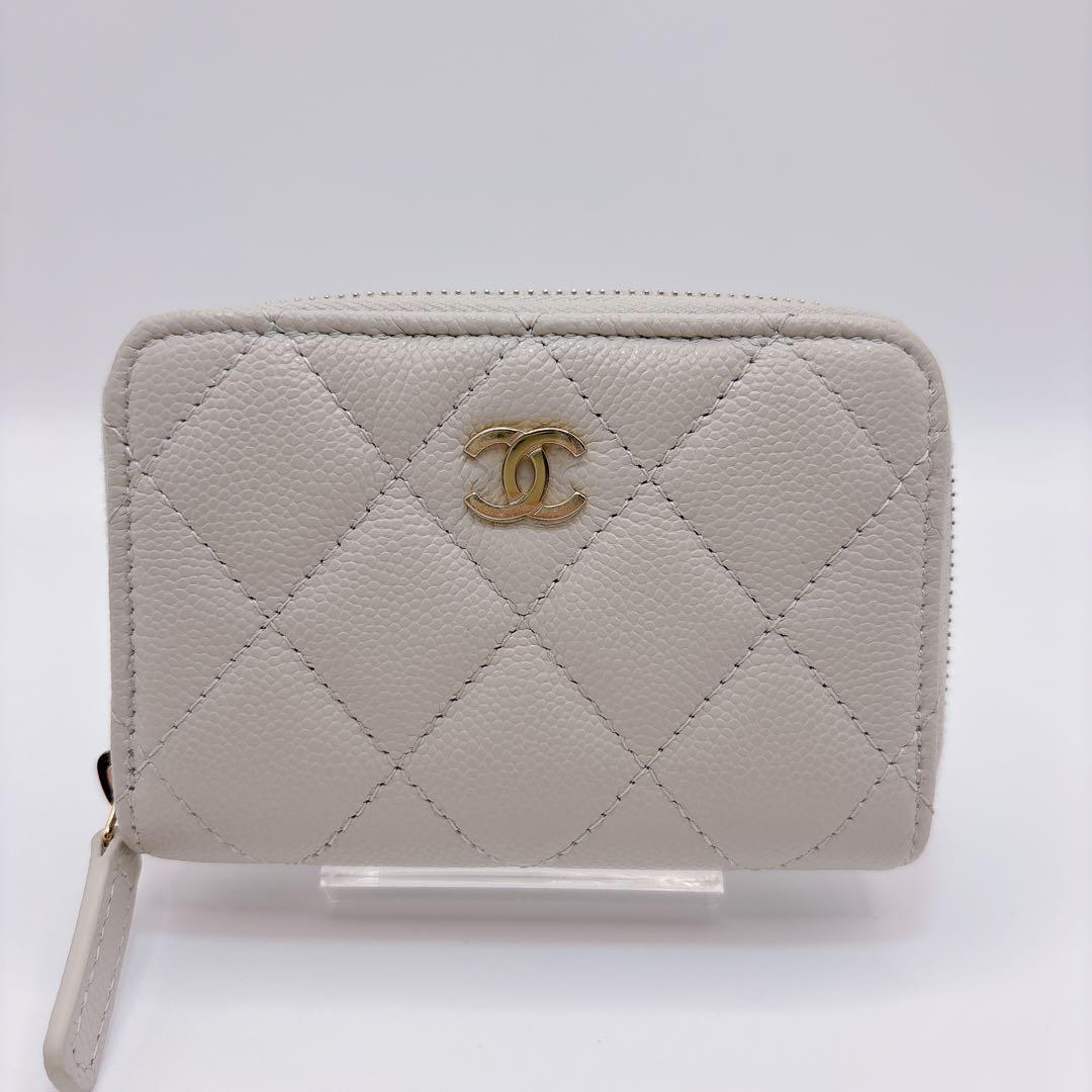 レア色！ ほぼ未使用 シャネル マトラッセ ココマーク ジップパース