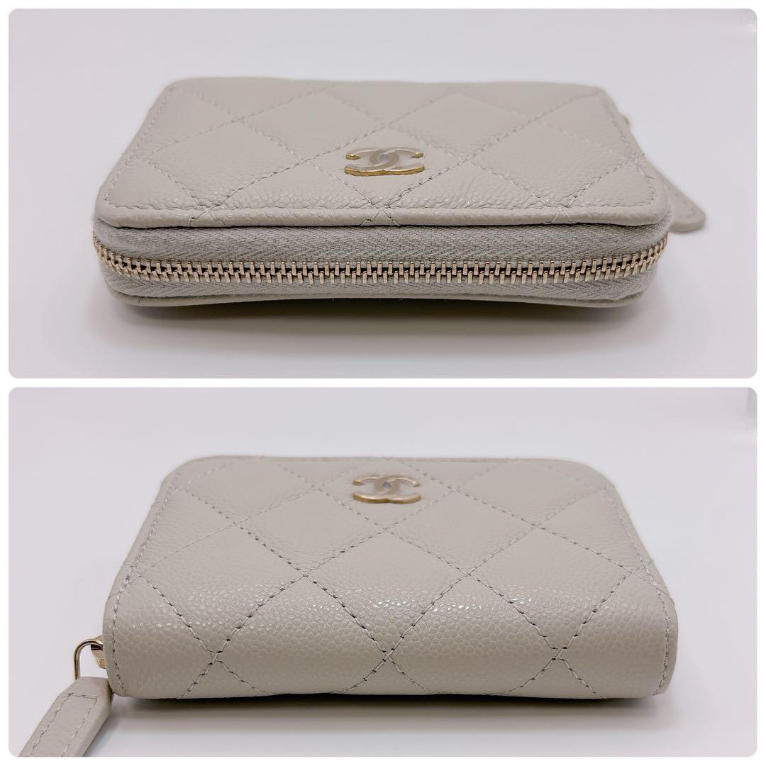 レア色！ ほぼ未使用 シャネル マトラッセ ココマーク ジップパース