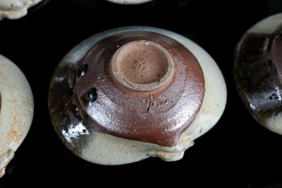 西岡良弘 朝鮮蛤形向付 六客 共箱 懐石会席料理皿和食器