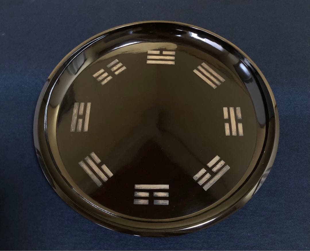 割引❗️《レ》茶道具 真塗 八卦盆 木製漆器 元箱　251125え6