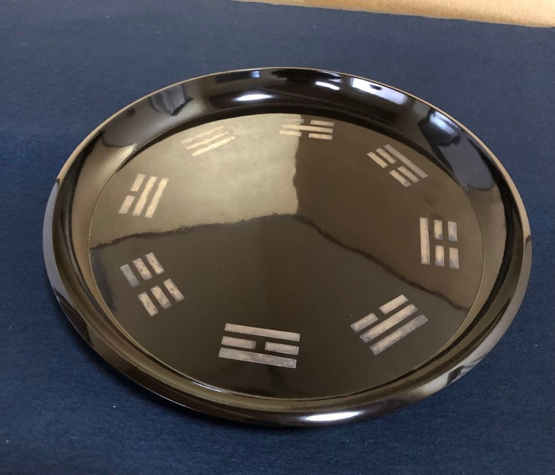 割引❗️《レ》茶道具 真塗 八卦盆 木製漆器 元箱　251125え6