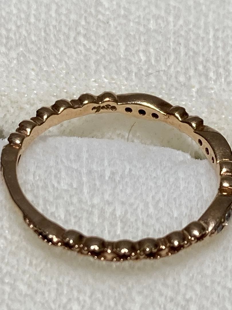 n*6様 アガット agete カルムリング ダイヤモンドK10 0.06ct