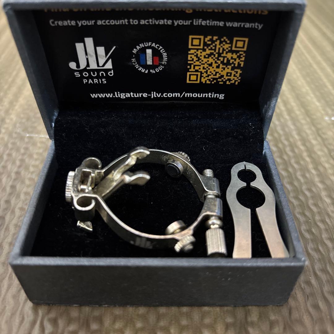 JLV リガチャー　銀メッキ　アルトサックス用