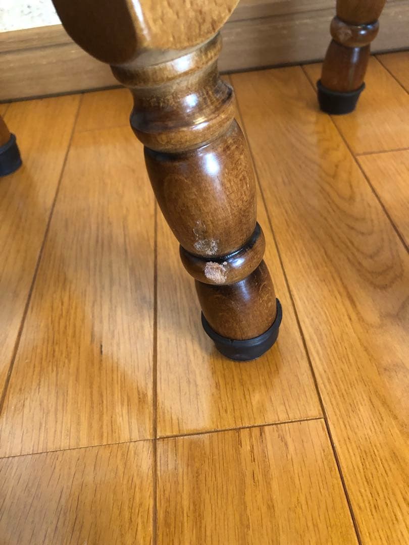 カウンターチェア　2脚セット　バー　ハイチェア　ハイスツール　アンティーク　木製