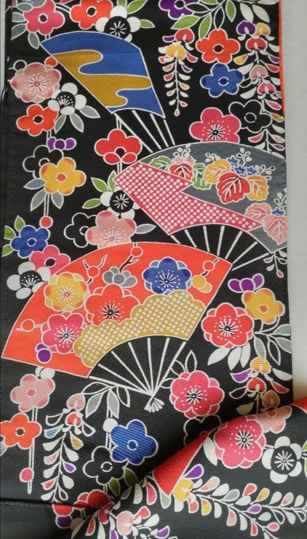 ★紅型振袖/帯/帯揚/帯締/伊達襟/５点セット★おまけ付