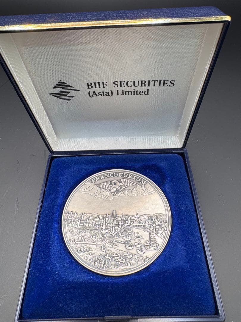 純銀　フランクフルト風景 純銀製メダル BHF SECURITIES