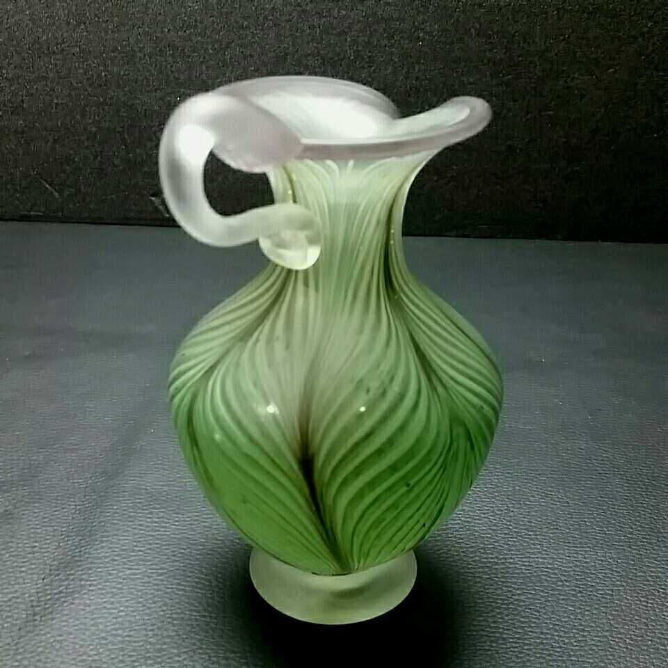 【作家物】サイン有り★加藤 寛 水差し 一輪挿し 花器 オブジェ★ガラス グラス